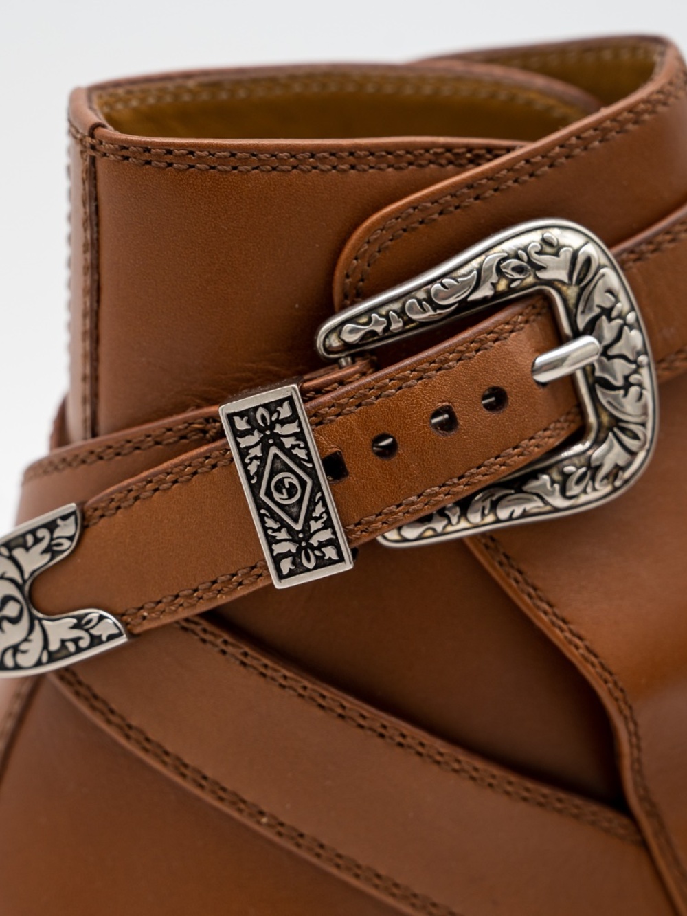 size 7.5G 8 US Gucci Buckle Ankle Boot Brown Leather - Picture 7 of 11